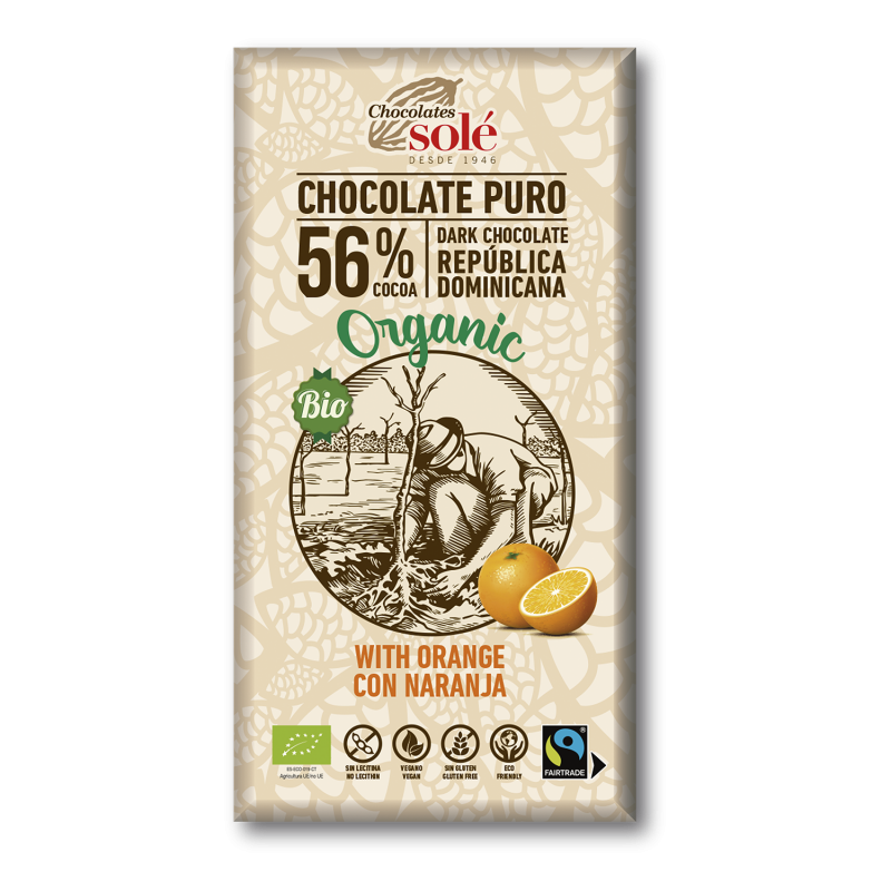 Xocolata negra amb taronja 100 g