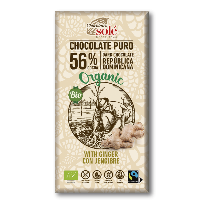 Xocolata negra amb gingebre 100 g